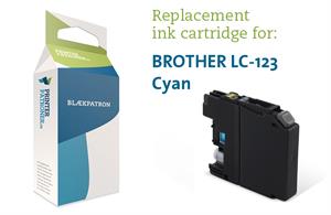 Brother Cyan Blækpatron - Brother Lc123C - 10Ml Genfyldt Brother Miljø-Blækpatron